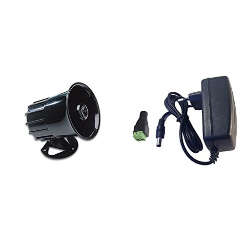 Sirène électronique 6-12Vcc avec alimentation 220V 12V forte puissance