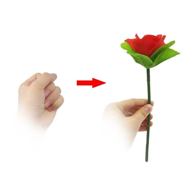 5 Rosas Mágicas Plegables Para Trucos De Magia | Accesorio De Seda A Rosa De 23 Cm, Fácil De Usar