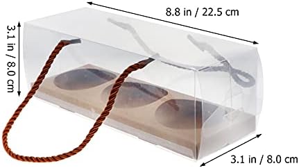 Cabilock 10pcs Cupcake Boxes Cupcake Containers Hold 3 Standard Cupcakes Food Grade Cupcake Holders for Cookies Muffins and Pastries (Khaki)
