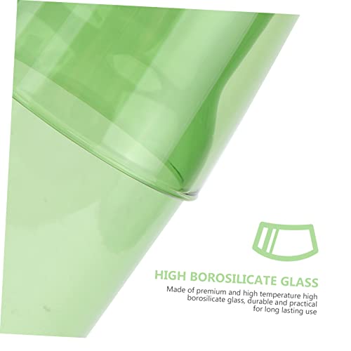 Set de vaso y jarra de vidrio borosilicato verde miniatura 7
