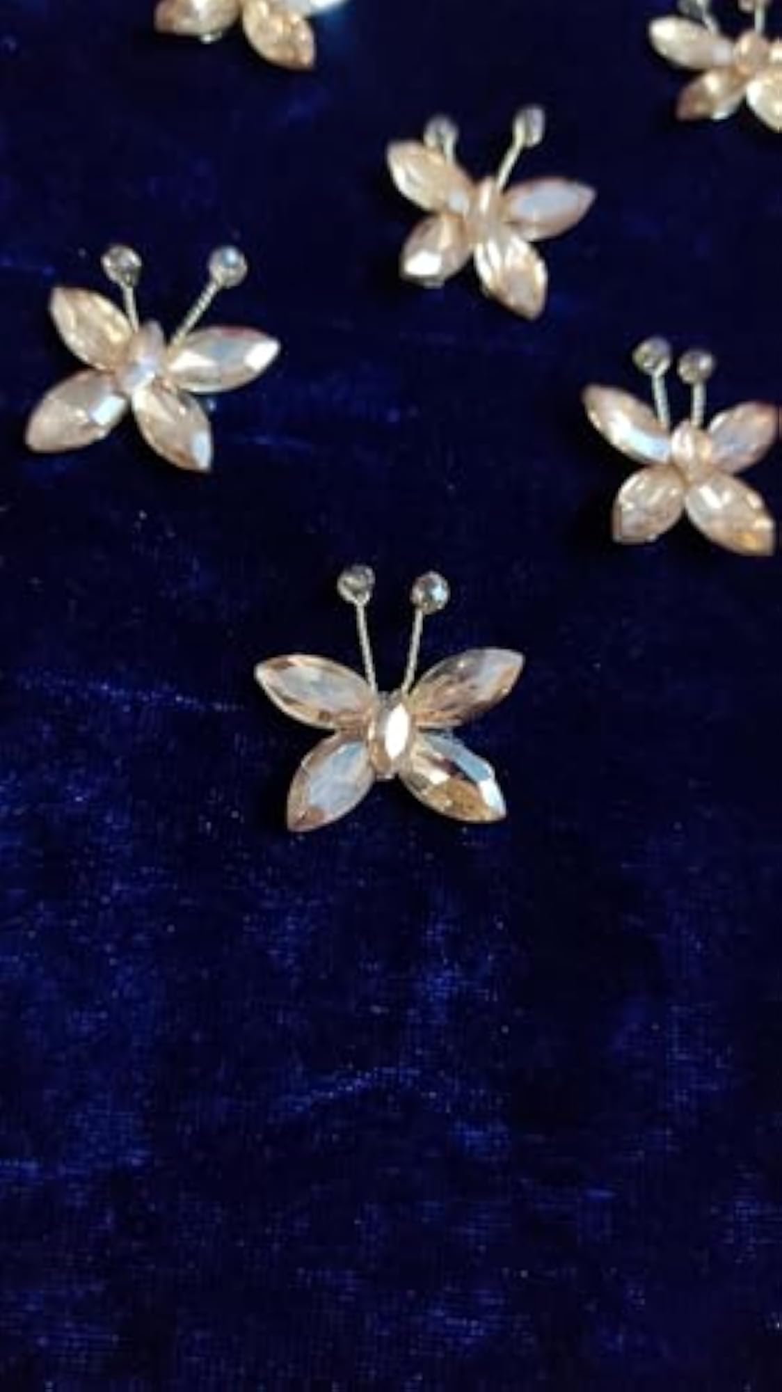 Manrav Pack Of 6 Brown Hair Butterfly Clips, Decorative Accessories