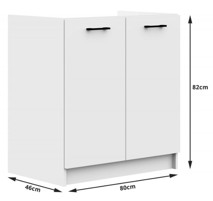 BDW - Ensemble de Meubles de Cuisine Complet Sans Appareils électroménagers - Mini-Cuisine 240 cm de Large - 240x203x46 cm - Blanc