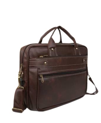 Modish Laptop Messenger Bag, Genuine Brown Leather, Fits up to 15.6 Inches (brown) (B0D4HYMVBM) Amazon Price History, Amazon Price Tracker