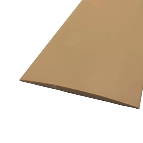 Floor Transition Strip, 1m*5cm Self Adhesive PVC Floor Door Divider Strip, Flooring Threshold Strip for Tile, Wood, Laminate, Joins Gap (Light Brown)