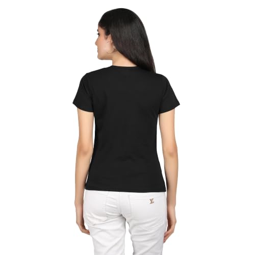 Image of Women Cotton Printed T-Shirt Combo Pack of 2 | Regular Fit Half Sleeve Round Neck Graphic Tees for Girls & Ladies | Women's Western Tops | Cute Trendy Print Summer Fashion T-Shirts