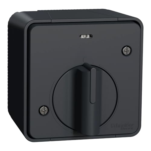 Schneider Electric - Mureva Styl, Interrupteur Temporisé LED, Saillie, IP55, IK08, Gris - MUR35067