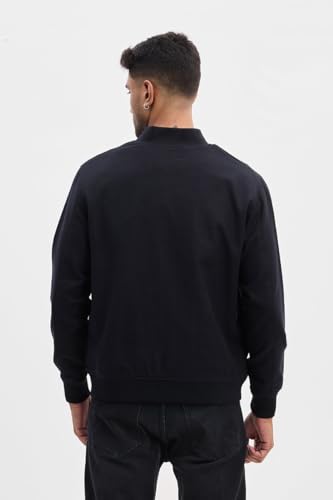 Image of SNITCH Mens Textured Relaxed Fit Jacket