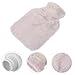 FRCOLOR PVC Hot Water Bottle with Plush Cover Warm Water Bag for Hand Warmer Soft and Comfortable Heat Therapy for Cramps Neck and Hands