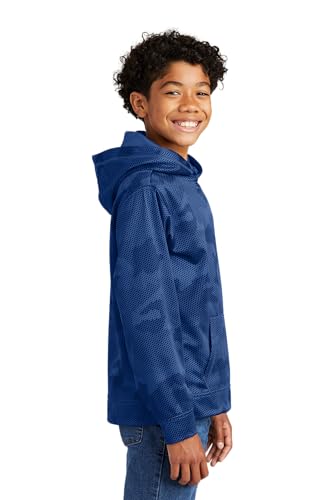 SPORT-TEK Youth Sport-Wick CamoHex Fleece Hooded Pullover2