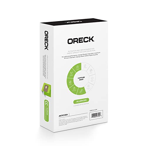 Oreck Type Cc Upright Vacuum Cleaner Bag, Ak1Cc6A, 6-Pack, Green #TOP1