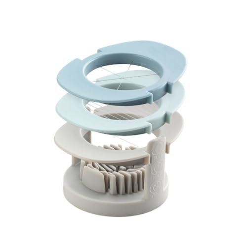 OUNONA Creative Stackable Egg Slicer Multifunctional Egg Cutter Separator Tool for Kitchen Use for Slicing Fruits and Vegetables Nordic Blue
