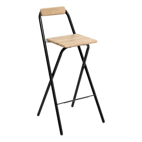 Atmosphera - Chaise de Bar Pliante Effêt chêne Naturel Louna