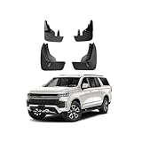 Electric Car Mudguard Mud Flaps, Compatible with Suburban/Tahoe 2021-2025 with Fixed or Electric Running Boards Front and Rear Mudflaps Splash Guards Flares Kit 4-PC(Electric)