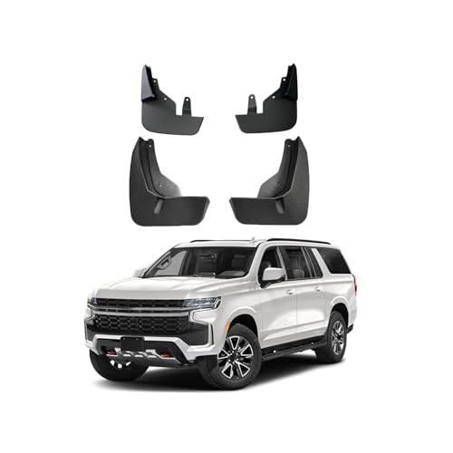Electric Car Mudguard Mud Flaps, Compatible with Suburban/Tahoe 2021-2025 with Fixed or Electric Running Boards Front and Rear Mudflaps Splash Guards Flares Kit 4-PC(Electric)