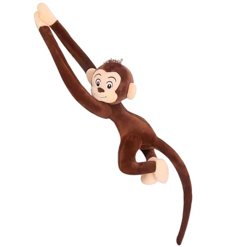 Gxdamxz Peluche Mono, Interactivo Colgante para Niños & Niñas, Marrón - 60 cm