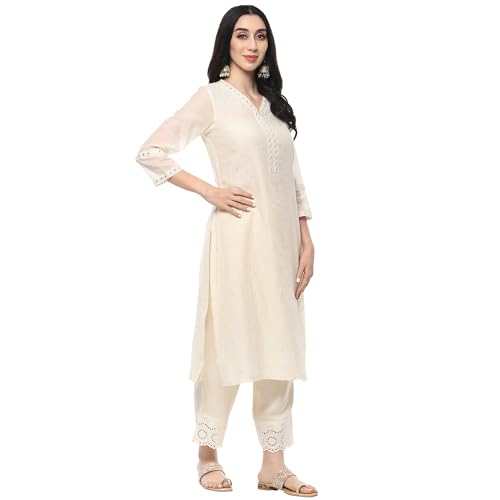 Image of BIBA Women Polyester Regular Fit Asymmetric Kurta