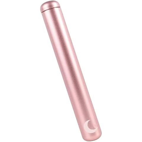 Brando Moon Small Rose Gold Metal Tube Container - 4.5 inches Cover