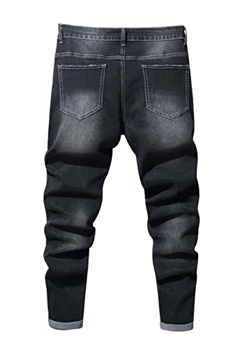 Boy's Skinny Fit Ripped Destroyed Distressed Stretch Slim Jeans Pants #TOP1