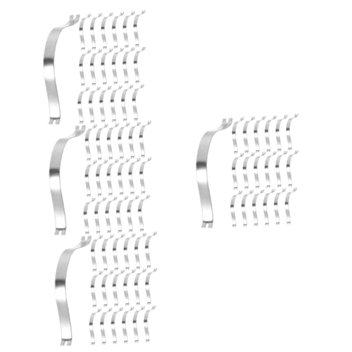 Cabilock 4sets Aluminum Alloy Spring Clips Metal for Photo Frame Drywall Hooks Picture Hanger 100pcs*4