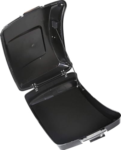 Image of ECOTRIC Chopped Motorcycle Trunk Compatible with 2014-2024 Harley Touring Models Touring Street Road Glide Road King Tail Box Black