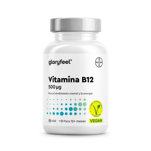 Vitamina B12 400 Tabletas de Metilcobalamina Bioacitva - Reduce el cansancio y la fatiga* - Sistema inmunológico - Probada en laboratorio, Sin aditivos