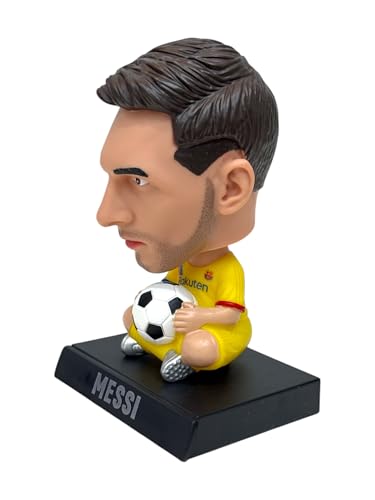 Image of AUGEN Super Hero Messi E Action Figure Limited Edition Bobblehead with Mobile Holder for Car Dashboard, Office Desk & Study Table (Pack of 1)