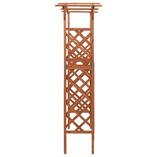 Vidaxl Solid Firwood Pergola With Gate Home Lawn Backyard Outdoor Garden Patio Terrace Balcony Wooden Entryway Flower Planter Arbor Arch #TOP3
