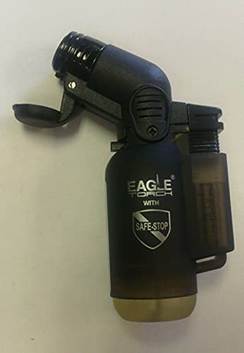 Eagle Pro Angle Single Torch Lighter - Black Color #TOP2