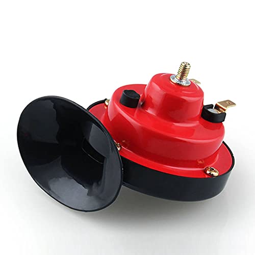 Sodcay 2 Pcs Car Air Electric Snail Horn, 12V Waterproof Durable Super Loud Train Horns, Air Horns Replacement Kit, Automotive Accessories Universal For Car, Motorcycle, Truck (Red) #TOP6
