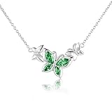WINNICACA Butterfly Necklace 925 Sterling Silver Butterfly Birthstone Jewelry Butterfly Pendant Chok