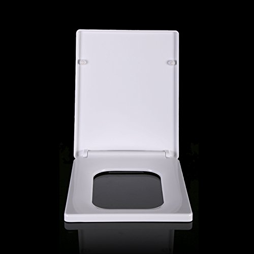 Square Toilet Cover General Old Staircase Buffer Slow Drop Seat Cover Plate Thickened Urea Formaldehyde Cover Ring,Urea Formaldehyde Resin Wide 36 Metal Basesimple Modern Comfortable Bacteria R