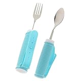 - Este conjunto de utensilios de cocina adaptables para adultos es más amplio con un diseño no ponderado para ayudar a las personas con temblores de manos, Parkinson o artritis.