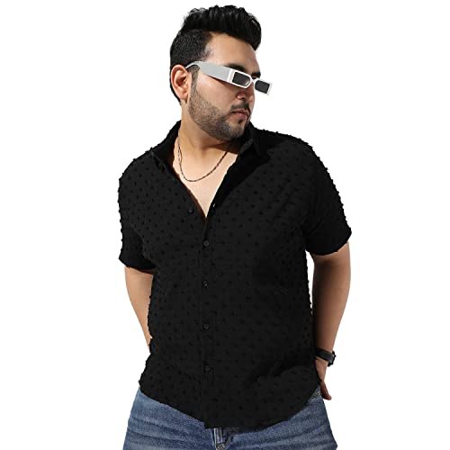 Image of Instafab Plus Men's Button Up Regular Fit Shirt for Casual Wear Modern Clothing Shirt Crafted with Regular Sleeve, Comfort Fit & High-Performance for Everyday Wear