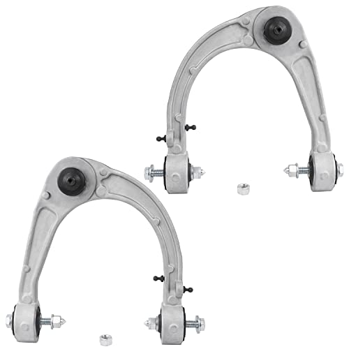 Image of Detroit Axle - AWD Front 6pc Control Arms Kit for 08-14 Cadillac CTS, 2008 2009 2010 2011 2012 2013 2014, 2 Upper Control Arms with Ball Joint 4 Outer & Inner Tie Rods Replacement