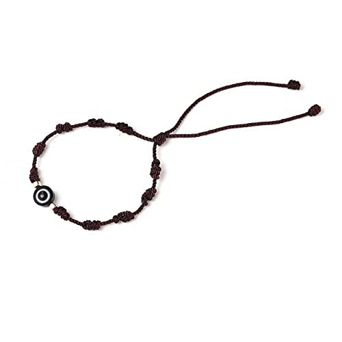 Image of Caiyao Evil Eye Bracelet - Handmade Adjustable Red Black String Knot Lucky Kabbalah Protection Bracelet