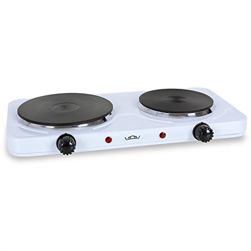 VOV VHP-200W hobs - Placa (Mesa, Sealed plate, Acero inoxidable, Giratorio, 230V, 50 Hz) Color blanco