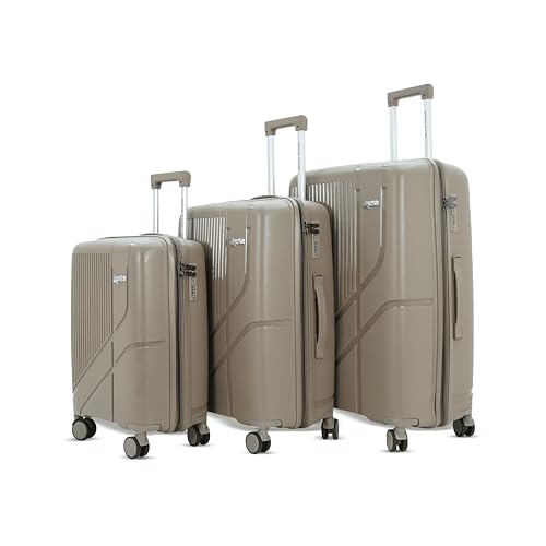 Image of AMERICAN TRAVELLER Poineer Trolley Bags | Large Polypropylene Hardshell | Large Polypropylene Hardshell, Expandable, 8 Disc Wheels, TSA Type Lock