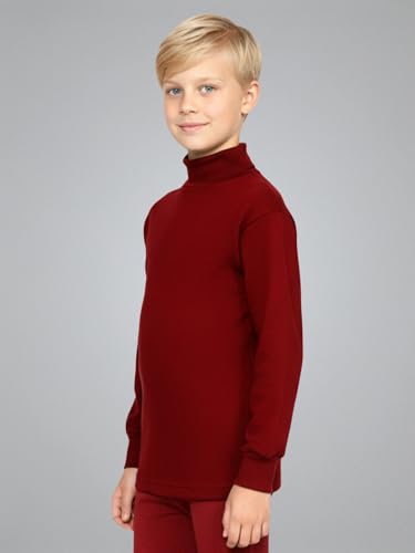 Image of Lux Cott's Wool Boys High-Neck Full Sleeves Thermal Top | High Neck Thermal Top for Boys | Pack of 2