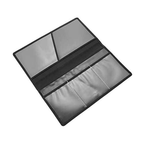 HOMSFOU 1Pc Ultra Thin PU Bank Card Holder Protective Sleeve for Car for Id Cash and Credit Cards Storage Lightweight and Design for Daily Use