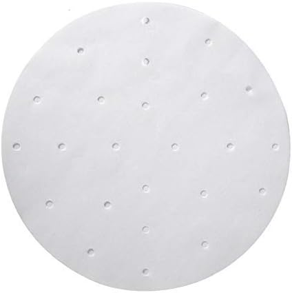 200pcs Air Fryer Liners 7.5 inches Bamboo Steam Paper Perforated Parchment Paper Liner, Non-stick, Eco-friendly Round Steaming Mat for Steaming Basket, Cooking, Baking, Dumpling