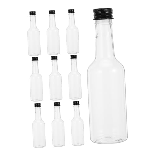 10pcs Mini Plastic Bottles with Leak Aluminum Lids Portable Juicing Smoothie Containers for Outdoor Activities Compact Design for Travel Daily Use