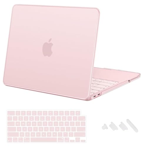 Image of Midkart Matte Case Compatible with MacBook Neo 13 inch 2026 Release Model A3404 A18 Pro Chip 3 in 1 Kit Precise Fit Protective Hard Shell Plastic Cover Keyguard & Dust Plugs, Blush