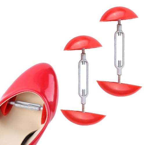 UEIOAVL Hormas para zapatos, 1 par de hormas para zapatos de mujer de plástico universales ensanchadas o elásticas unisex aptas para zapatos de cuero botas y tacones altos (rojo)