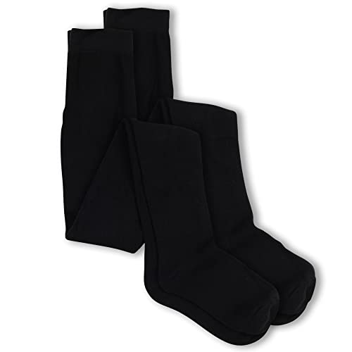 Cotton Day 2 Pack Little Kids Youth Girls School Dress Cotton Tight 2T-4T (Black, Size 4) #TOP2