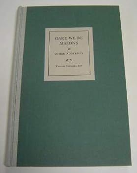 Hardcover Dare we be Masons,: And other addresses Book