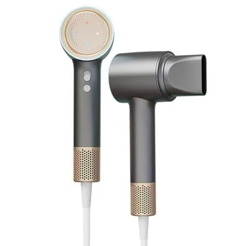 2025 Nuovo asciugacapelli professionale ionico con ugello testa Hair Dryer portatile 3 tenature 1600 W 110.000 RPM, tecnologia AI e 200 milioni di ioni negativi per la casa,viaggio,palestra