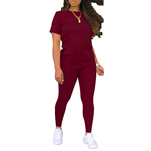 Image of Nimsruc Workout Sets For Women 2 Piece Outfits Sexy Summer Sweatsuits Jogging Suits Casual Bodycon Tracksuits