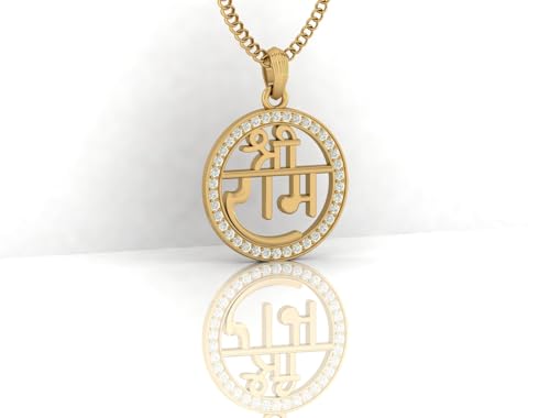 Image of LMDPRAJAPATIS Shree Ram God Religious Gold Plated Pendant Jewelry For Men And Women's