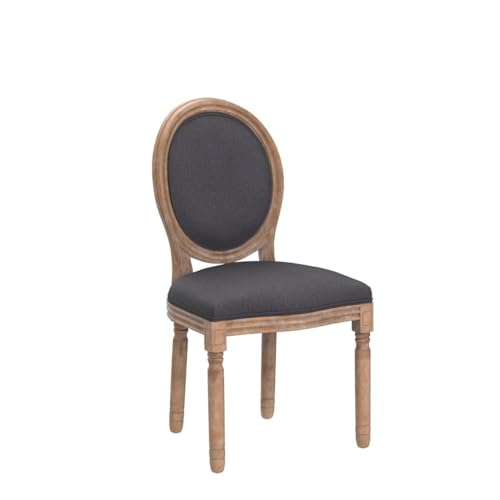 Image of Virabit French Country Dining Chairs Set of 6, Vintage Louis Chairs with Curved Backrest and Beautifully Carved Solid Wood Frame, Farmhouse Dining Chairs for Living Room, Kitchen, Restaurant