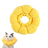 M,Leckschutz Katze,Halskrause Katze,halskragen,Katzen,halskrausen für Katzen,weich,Kragen,schutzkragen,katzenkragen,Halsband,Sonnenblume,Einstellbarer,cat Collars,Nach Operation Und Verletzungen